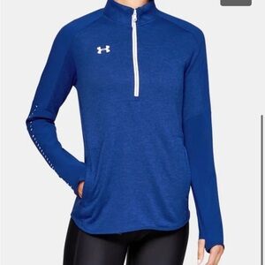 Women’s Under Armour Hybrid Qualifier 1/2 Zip Cold Gear Shirt, Medium